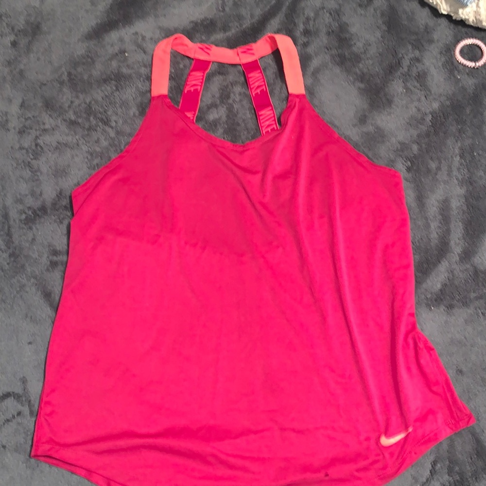 Pink Nike running tank top